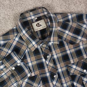 NWOT Coevals Club Pearl Snap XL Plaid Shirt Mens New Without Tags